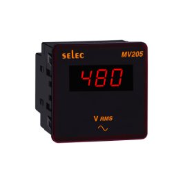 MV205-LED Voltmeter,1Ø, 72x72mm