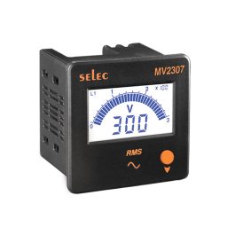 MV2307-LCD Voltmeter, 3Ø, 72x72mm