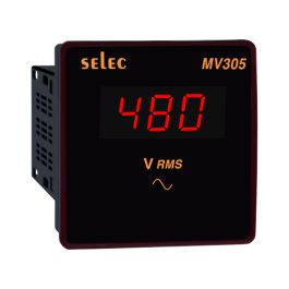 MV305-LED Voltmeter,1Ø, 96x96mm